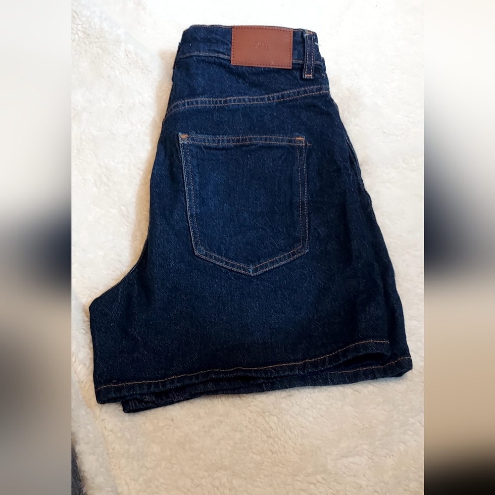 Zara Blue Jean Shorts Classic Denim